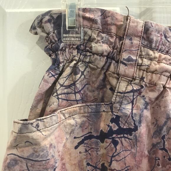 Kaliyana Artwear Tie Dye Shorts High Rise Cotton Purple Pink Blue Pockets Small - Picture 3 of 9